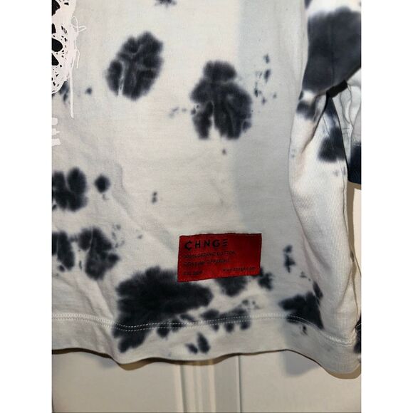 CHNGE Butterfly Tie-Dye Short-Sleeve Crop Top – Women’s Size Large - Picture 3 of 10